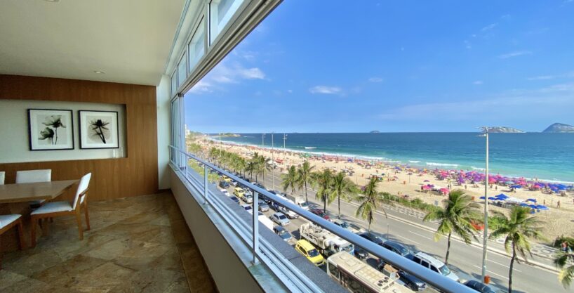 Apartamento com vista para o mar em endereço icônico de Ipanema – 177 m² | 3 quartos | 1 vaga